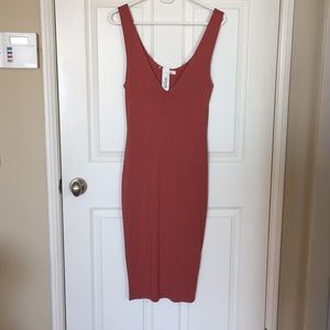Ultra soft jersey mid length dress